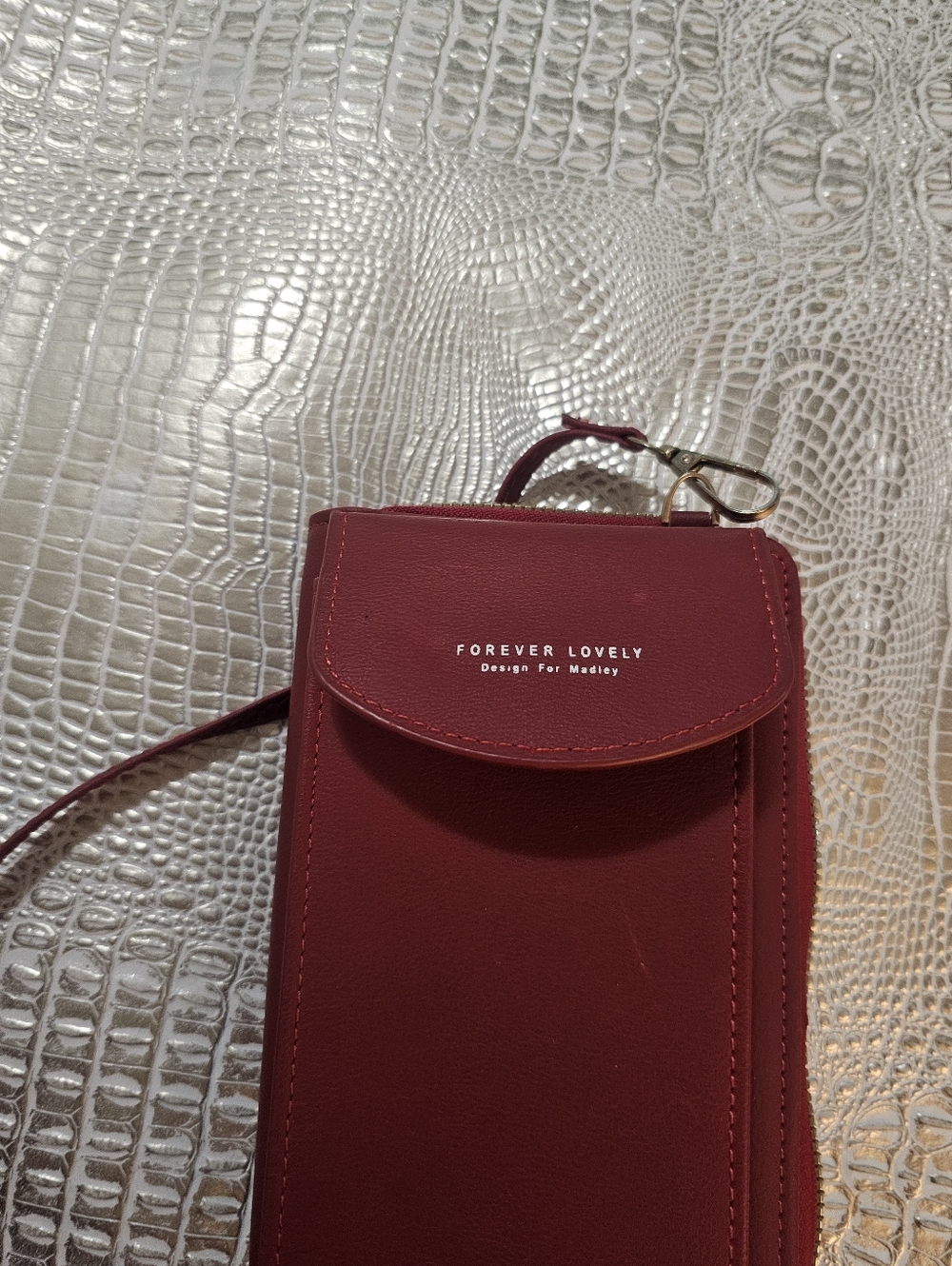 Forever Young Black or Red One Crossbody Bag with Gold Details